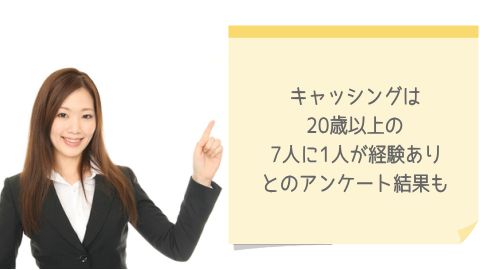 20�Έȏ��7�l��1�l���L���b�V���O���p�o������Ƃ����A���P�[�g�̌��ʂ�